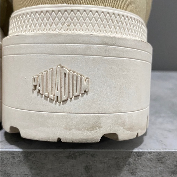 Palladium Beige Lace-Up High Top Athletic Boots Size 7 - Picture 11 of 16